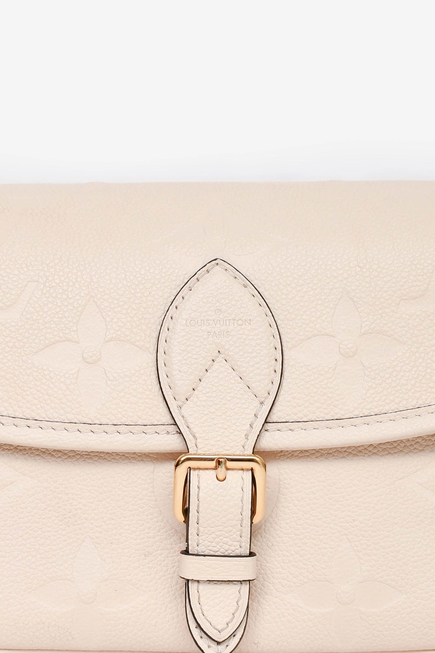 Louis Vuitton 2023 Cream Leather Emprienete Diane Crossbody Bag