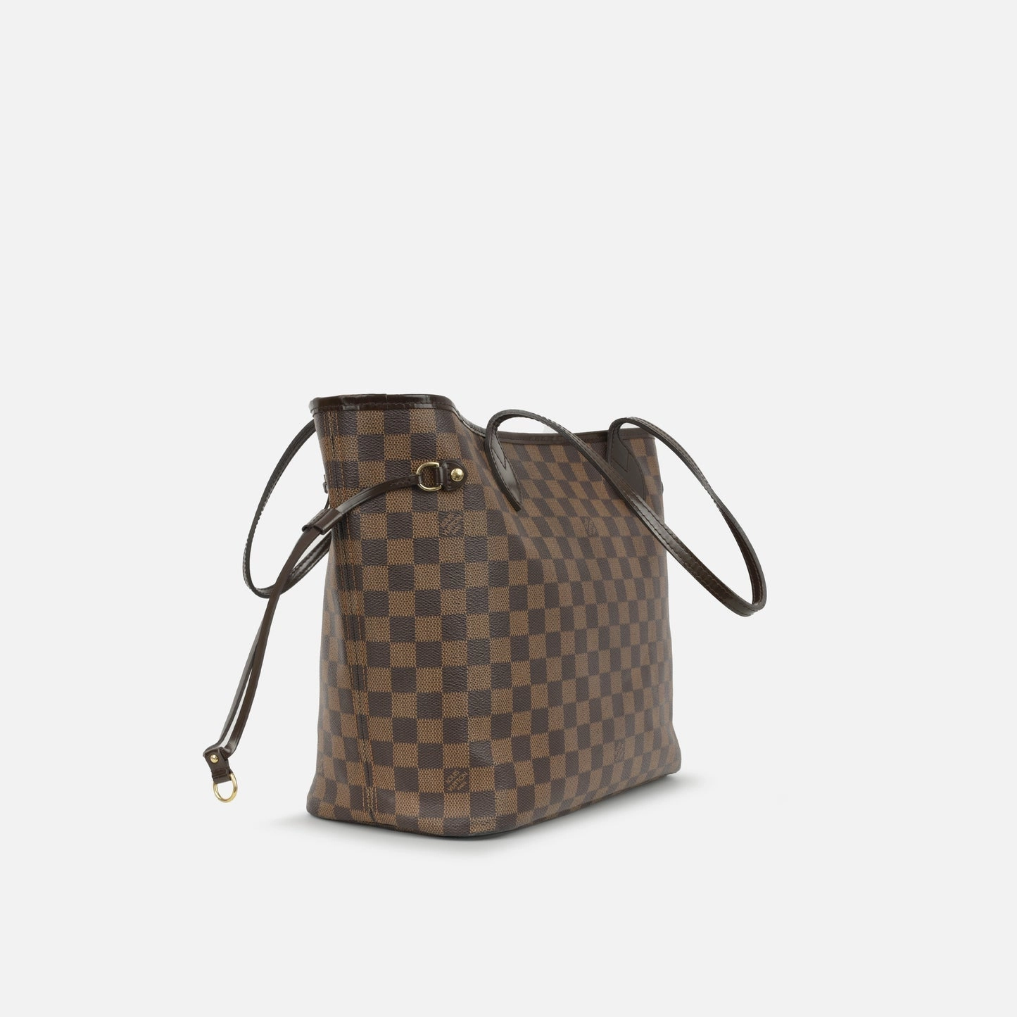 Louis Vuitton - Neverfull PM - Damier Ebene / Red Striped Lining GHW - Very Good - 2015