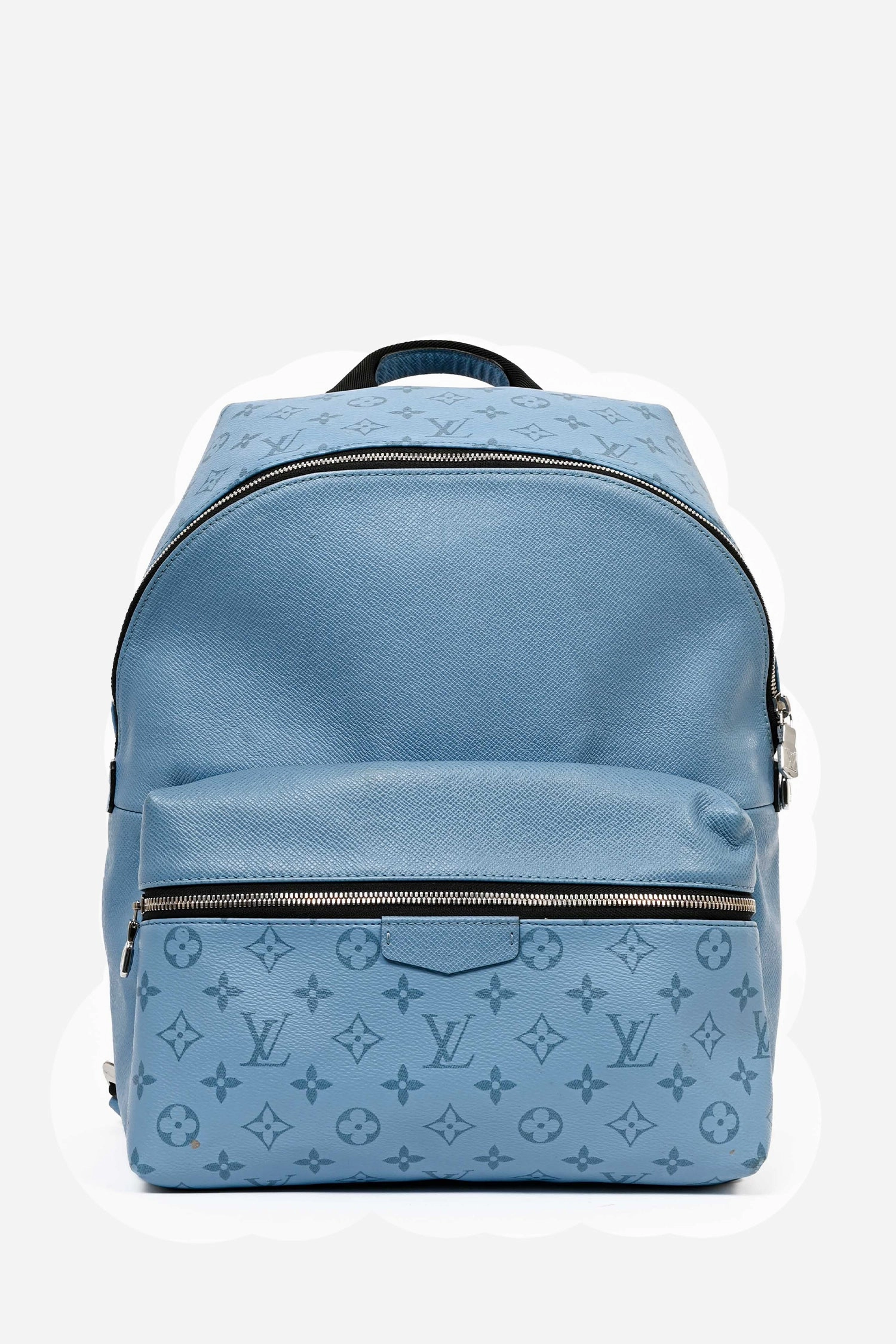 Louis Vuitton Blue Leather Monogram Discovery PM Backpack (As Is)