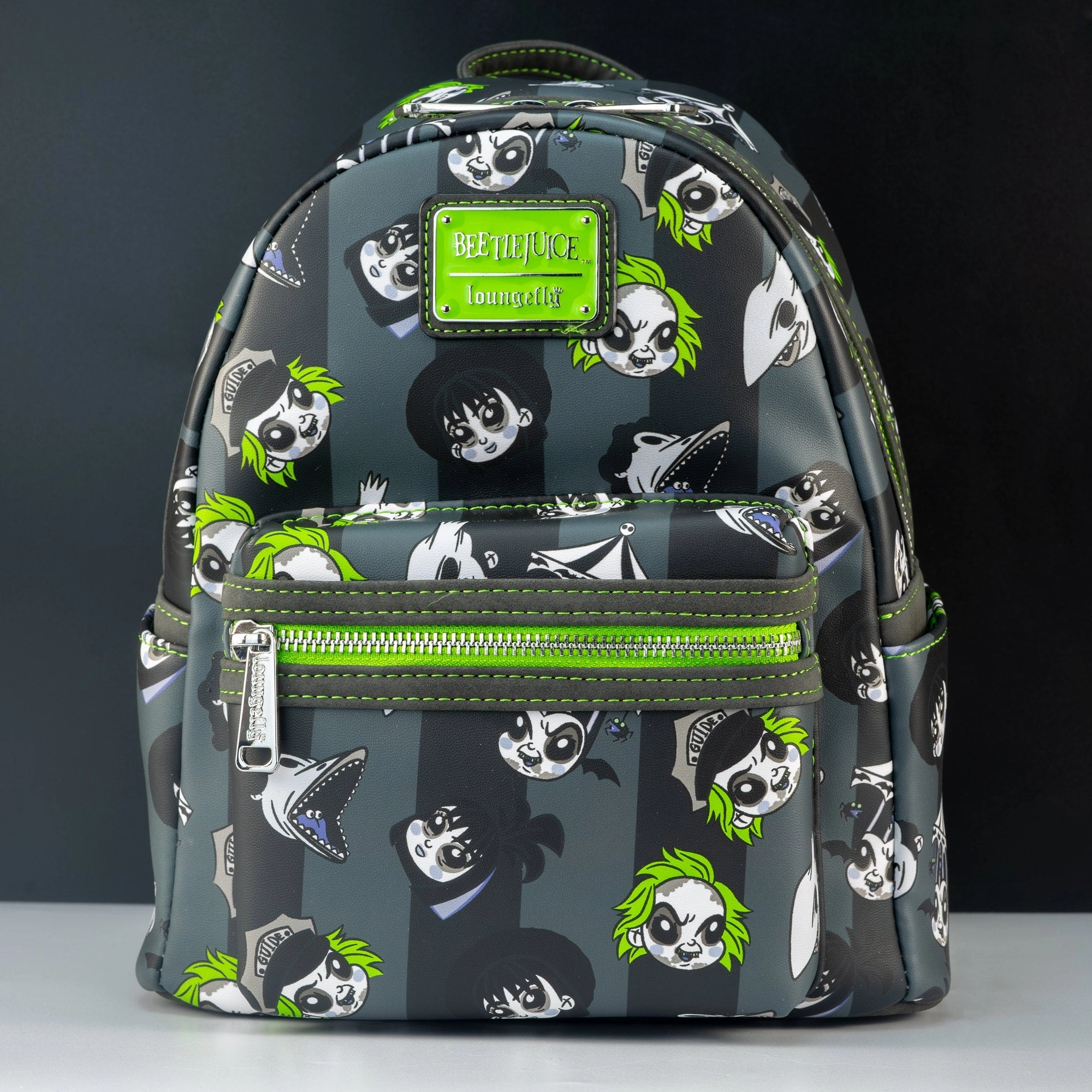 Loungefly x Beetlejuice Striped Character Icon Print Mini Backpack