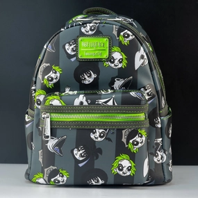 Loungefly x Beetlejuice Striped Character Icon Print Mini Backpack