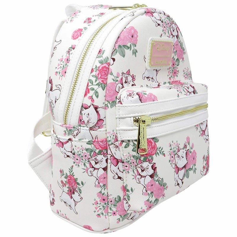 Loungefly x Disney Aristocats Marie White All Over Print Mini Backpack