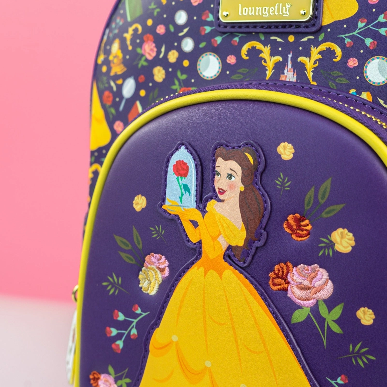 Loungefly x Disney Beauty and The Beast Belle Film Icons Mini Backpack