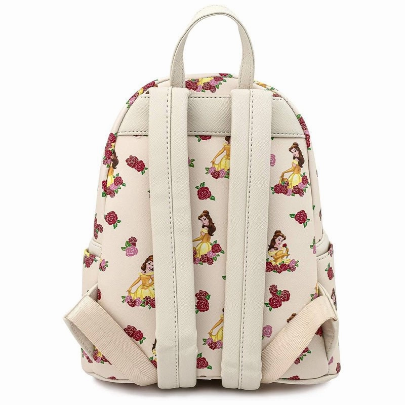 Loungefly x Disney Beauty and the Beast Belle Roses All Over Print Mini Backpack