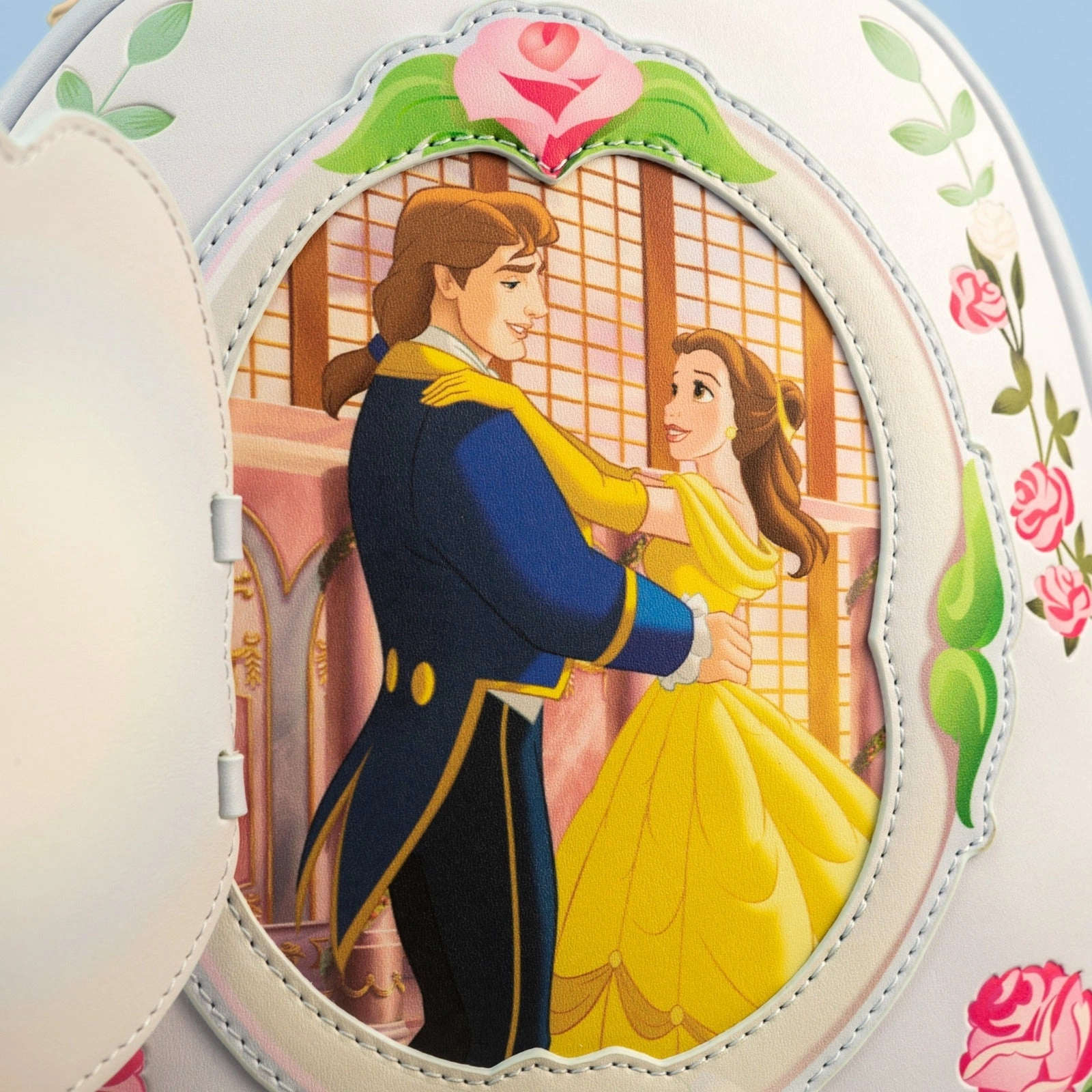 Loungefly x Disney Beauty and The Beast Floral Mirror Mini Backpack