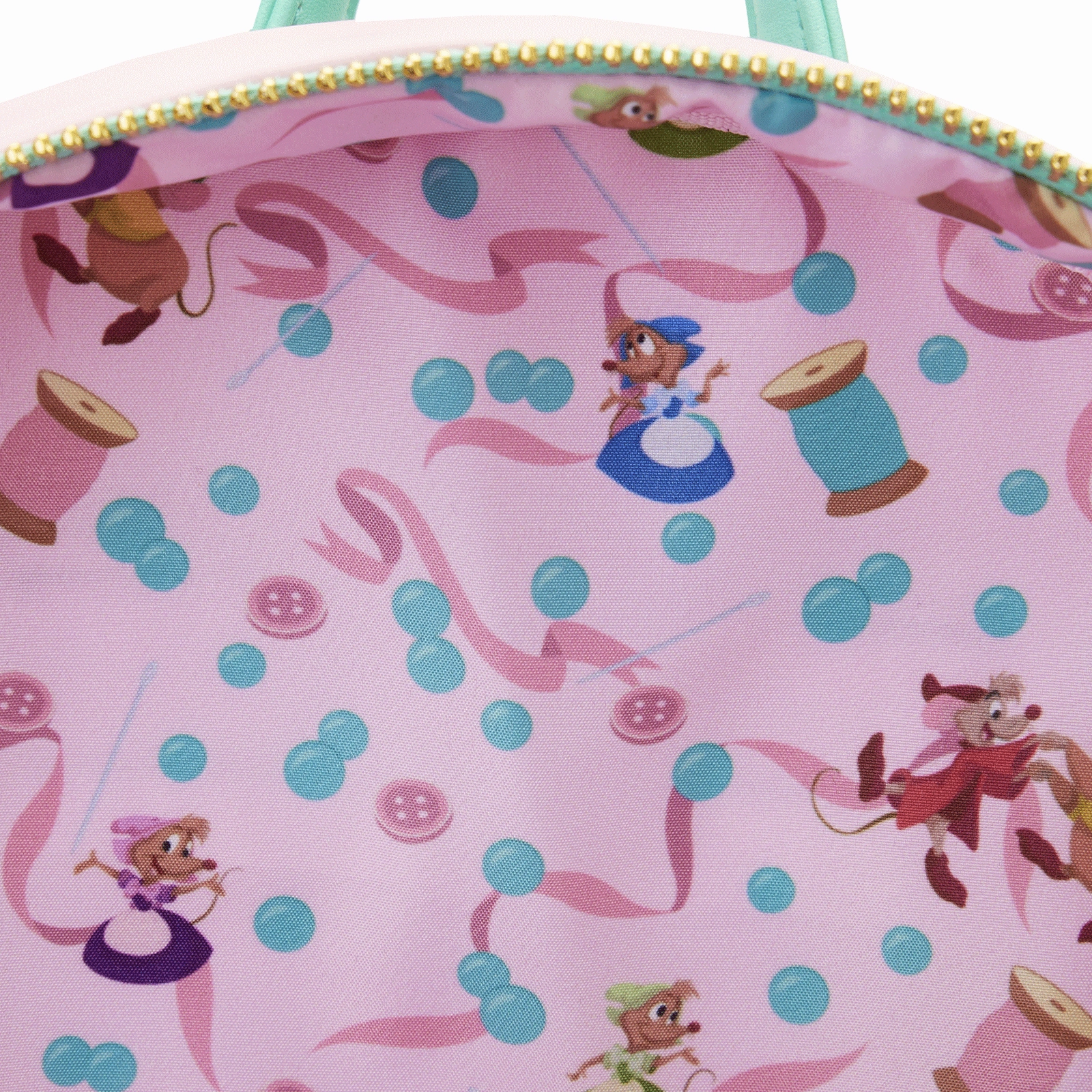 Loungefly x Disney Cinderella Gus and Jaq Teacup Mini Backpack