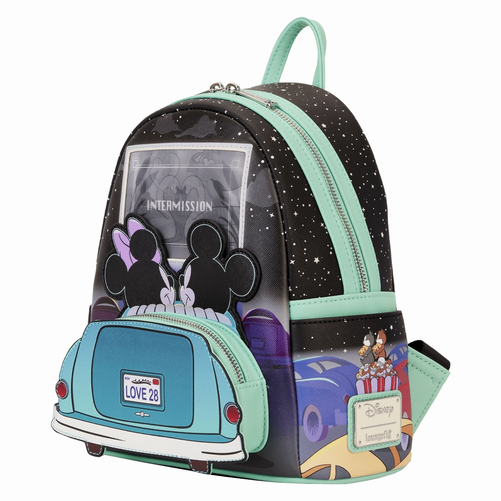 Loungefly X Disney Mickey And Minnie Date Night Drive-In Mini Backpack