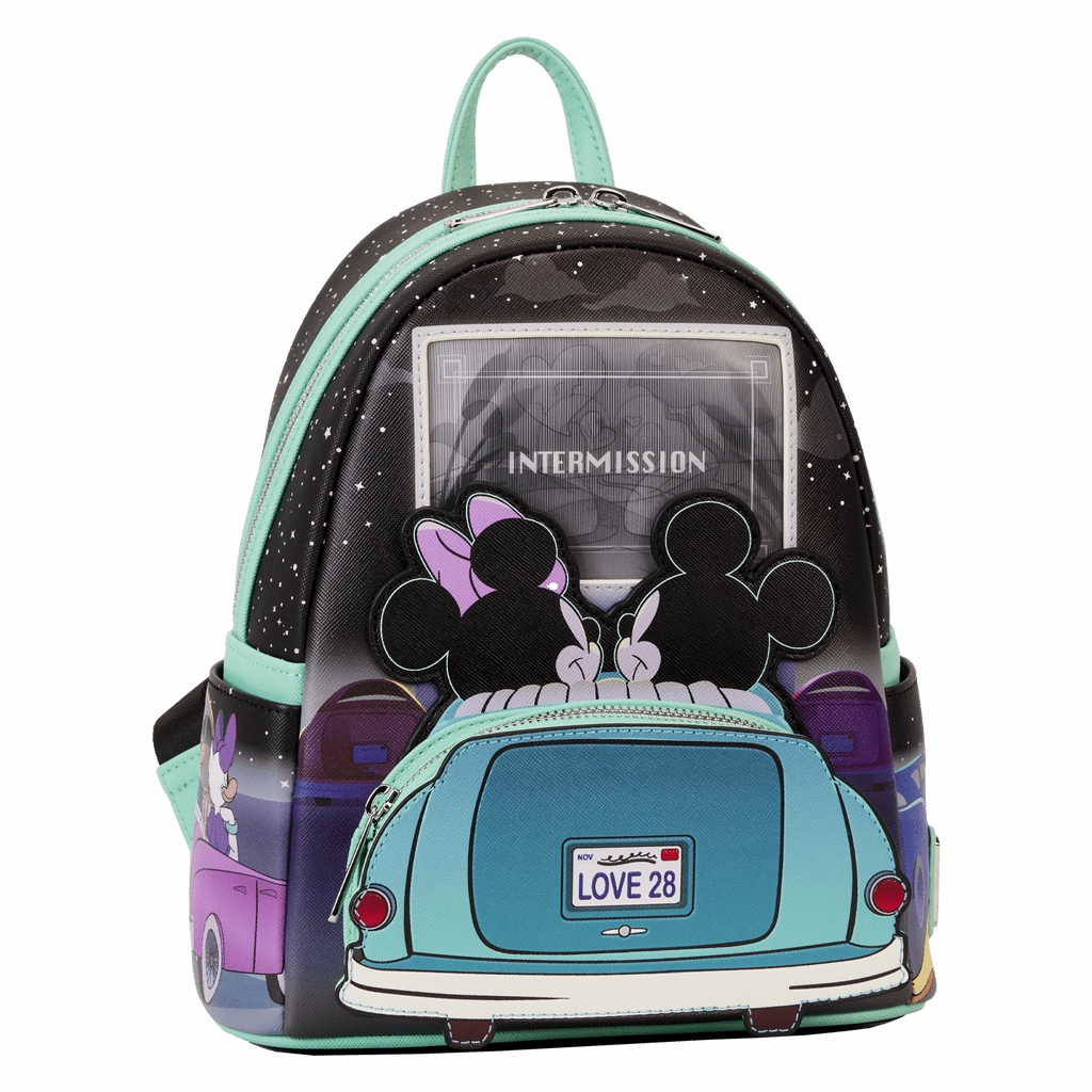 Loungefly X Disney Mickey And Minnie Date Night Drive-In Mini Backpack