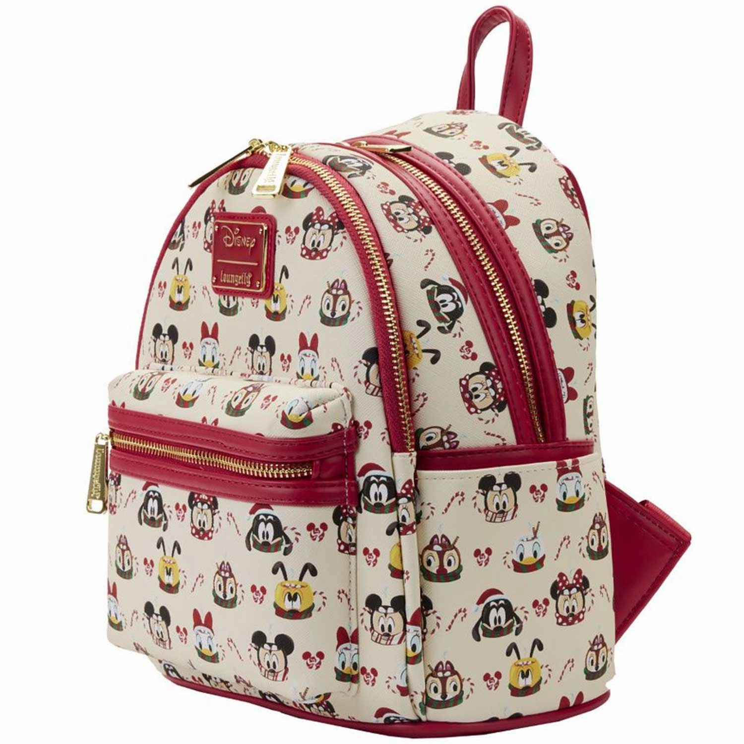 Loungefly x Disney Mickey and Minnie Hot Cocoa AOP Mini Backpack with Headband Combo