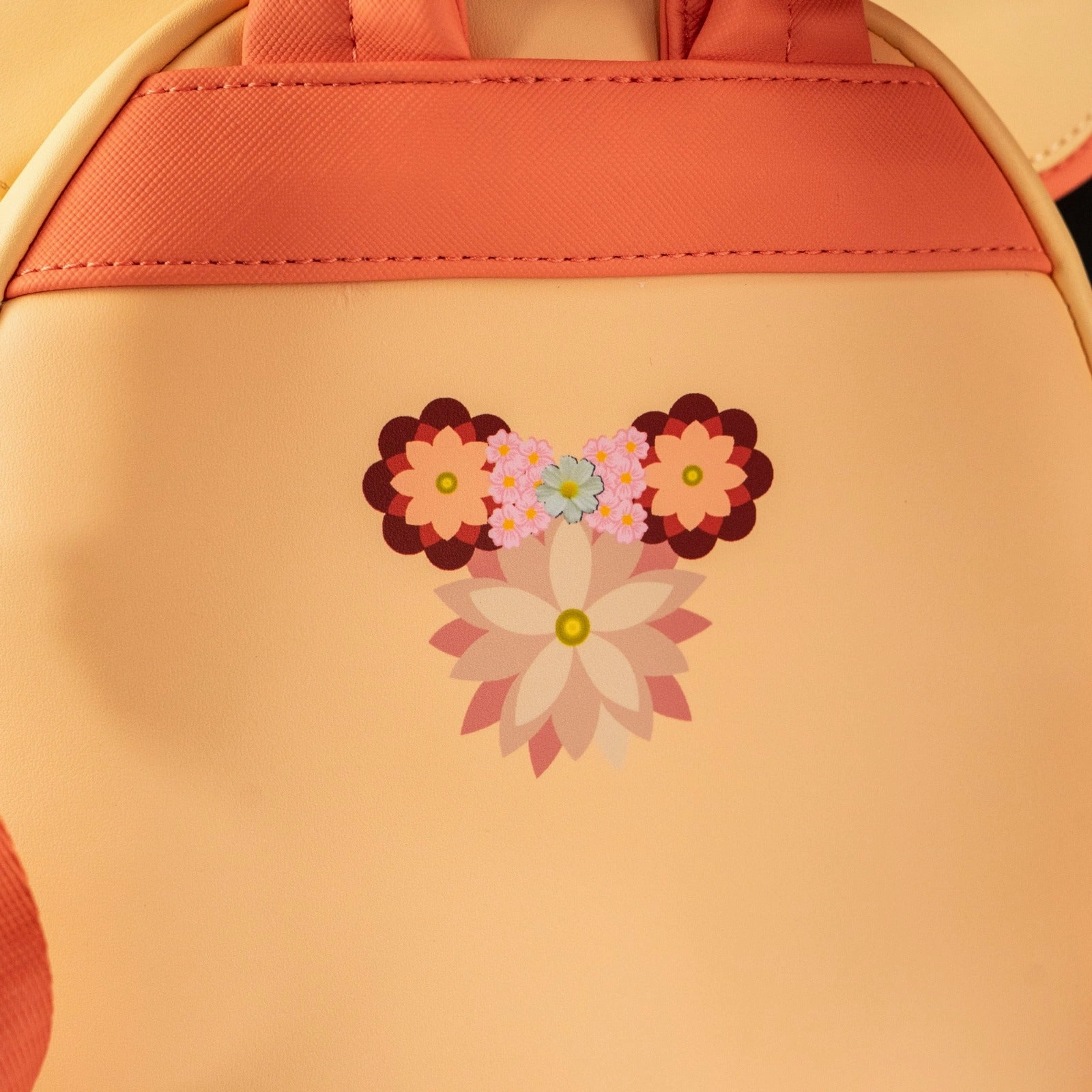 Loungefly x Disney Minnie Mouse Peach Floral Mini Backpack