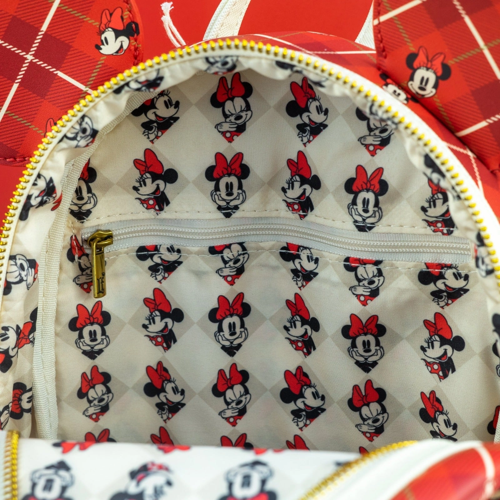 Loungefly x Disney Minnie Mouse Plaid Sequin Mini Backpack