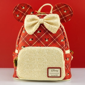 Loungefly x Disney Minnie Mouse Plaid Sequin Mini Backpack