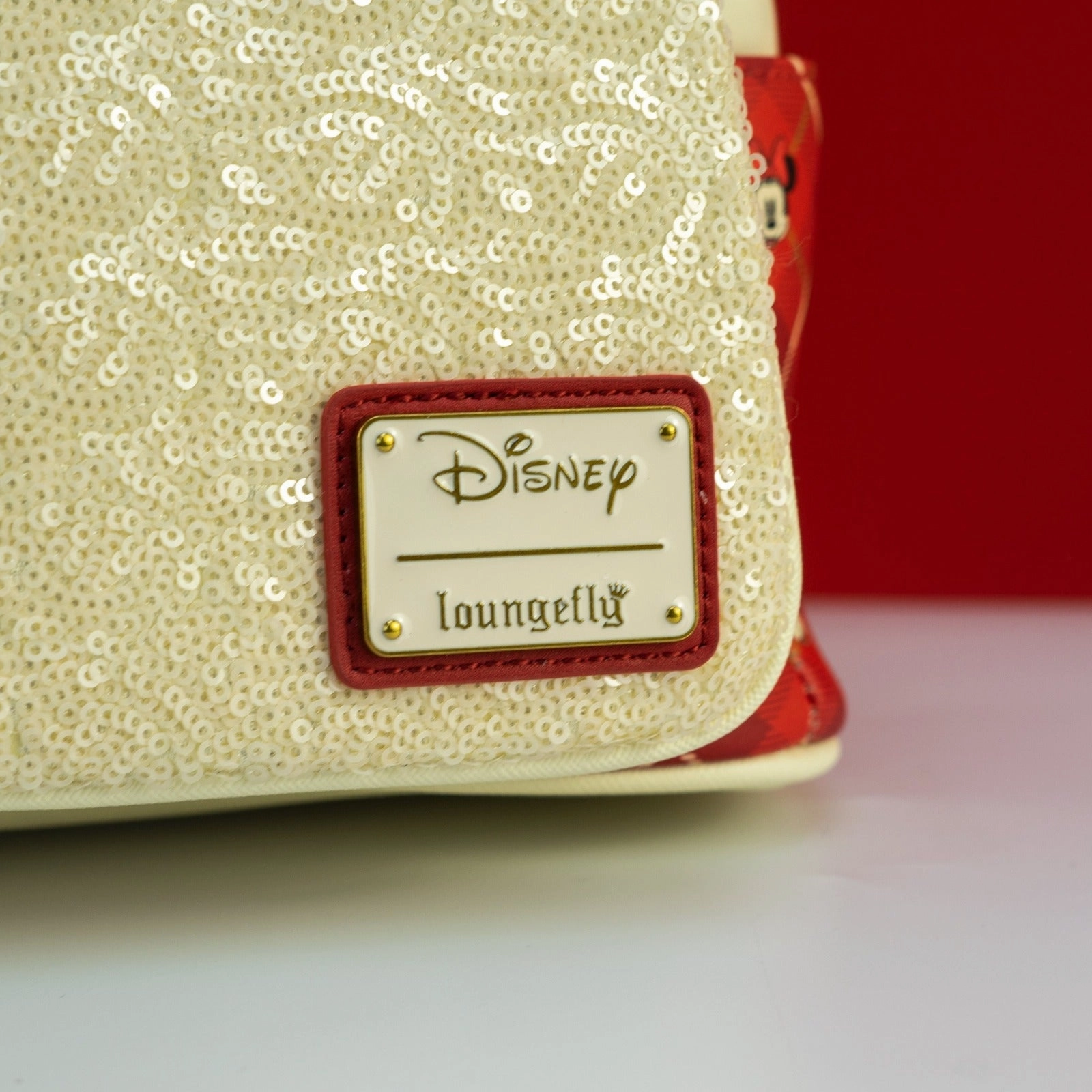 Loungefly x Disney Minnie Mouse Plaid Sequin Mini Backpack