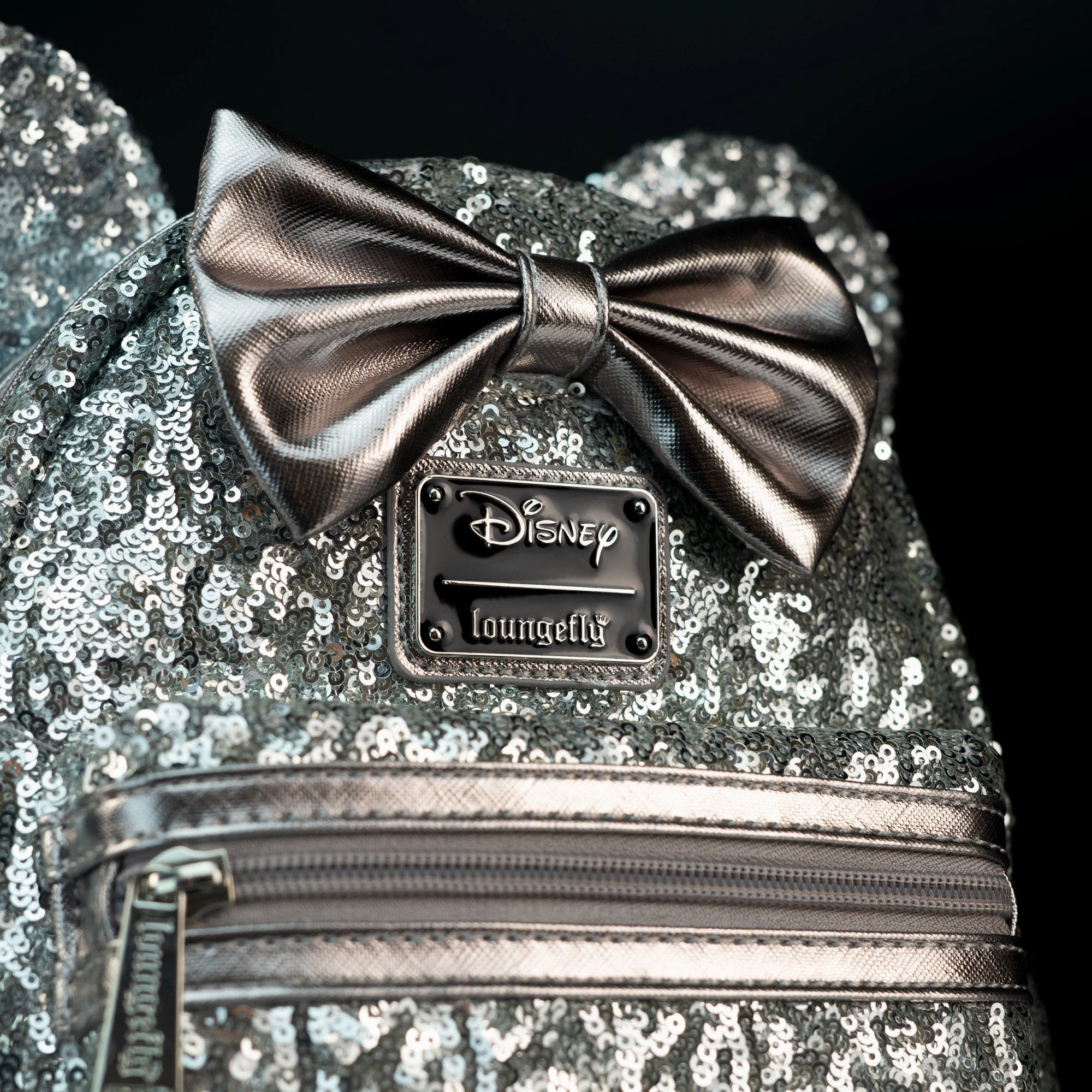 Loungefly x Disney Minnie Mouse Sequin Silver Backpack