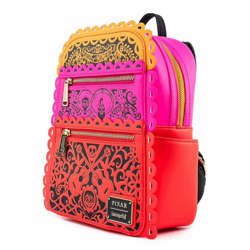 Loungefly x Disney Pixar Coco Die Cut Party Flags Mini Backpack