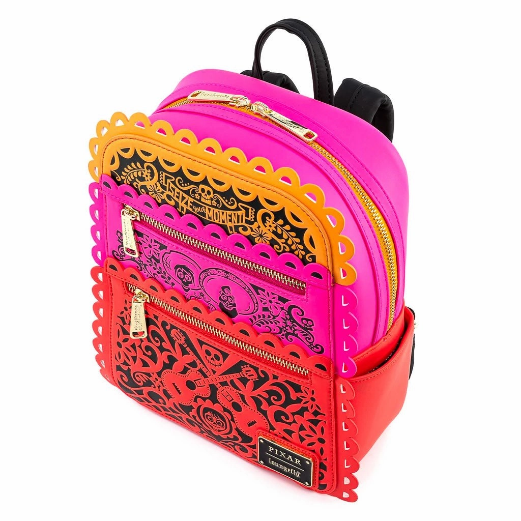 Loungefly x Disney Pixar Coco Die Cut Party Flags Mini Backpack