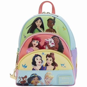 Loungefly x Disney Princess Collage Triple Pocket Mini Backpack