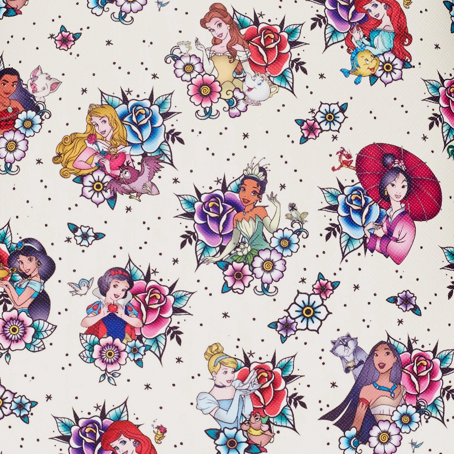 Loungefly x Disney Princess Tattoo All Over Print Mini Backpack