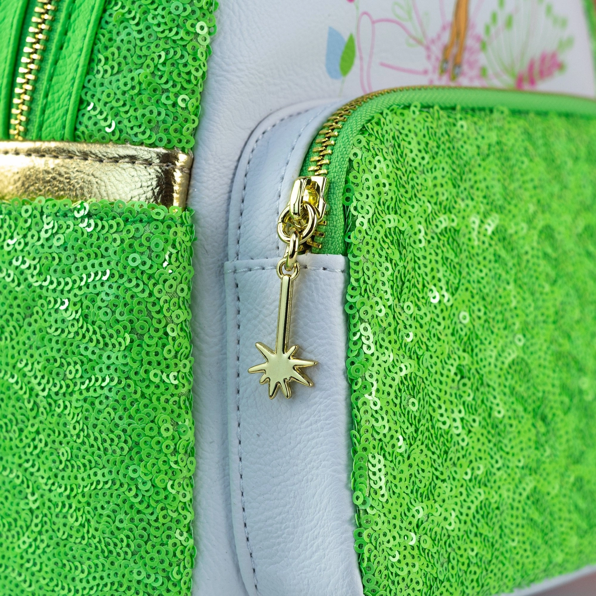 Loungefly x Disney Tinkerbell Green Sequin Mini Backpack