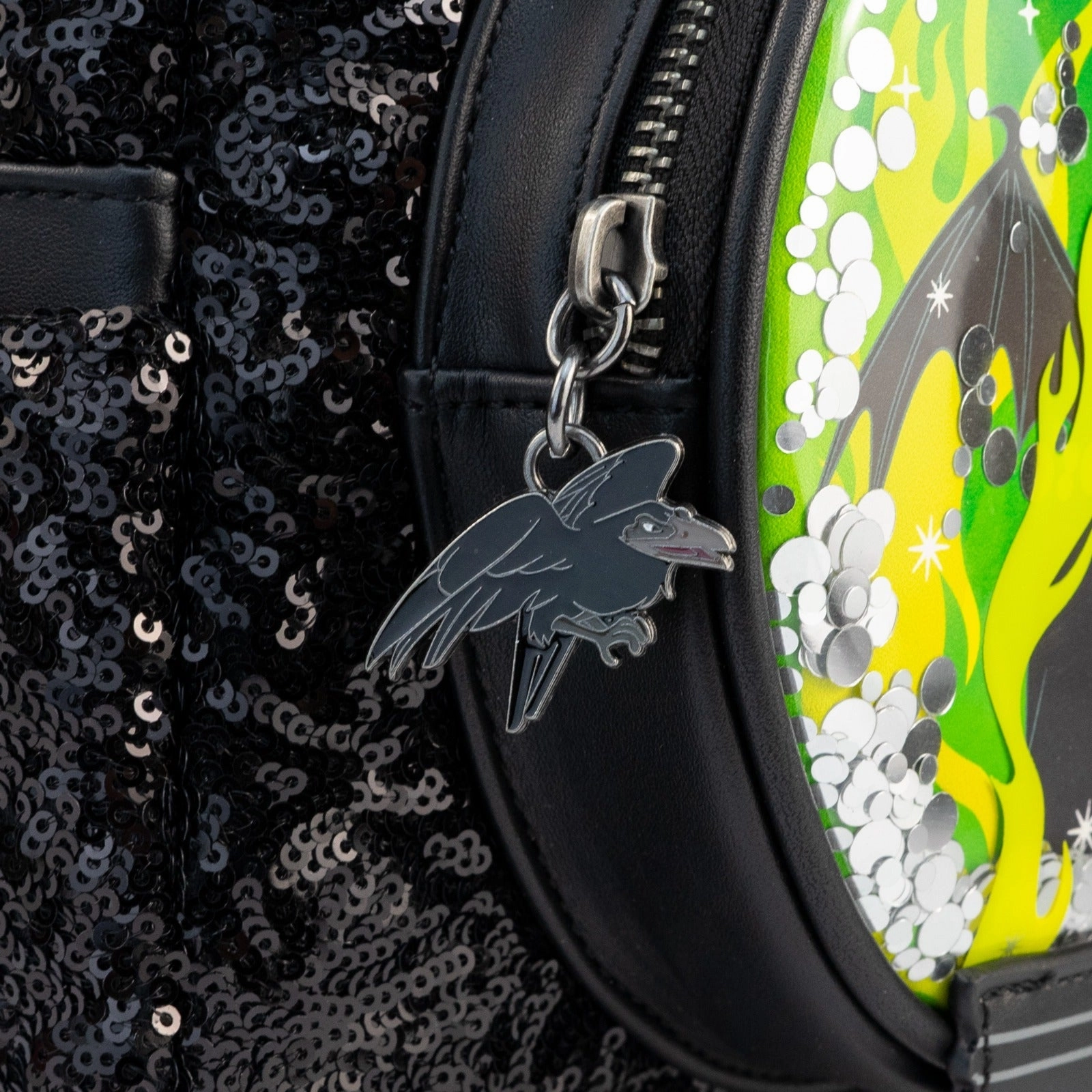 Loungefly x Disney Villains Maleficent Dragon Sequin Globe Mini Backpack