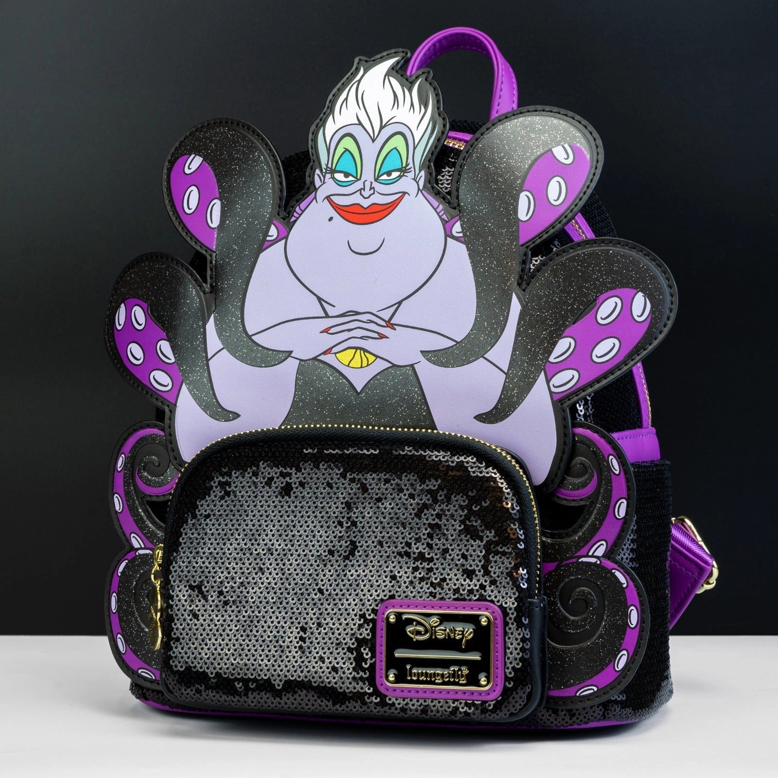 Loungefly x Disney Villains Ursula Sequin Cosplay Mini Backpack