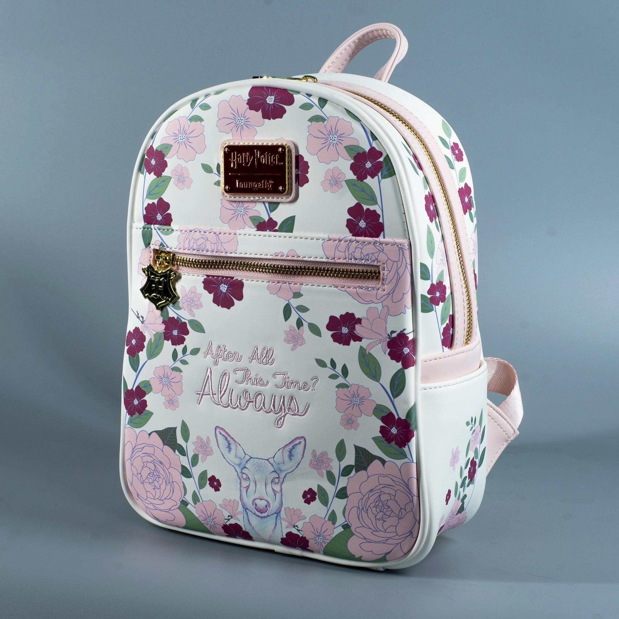 Loungefly x Harry Potter "Always" Doe Patronus Floral Mini Backpack