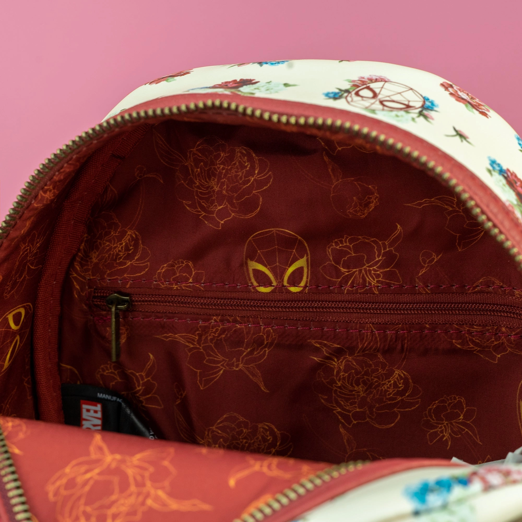 Loungefly x Marvel Spider-Man Floral Mini Backpack