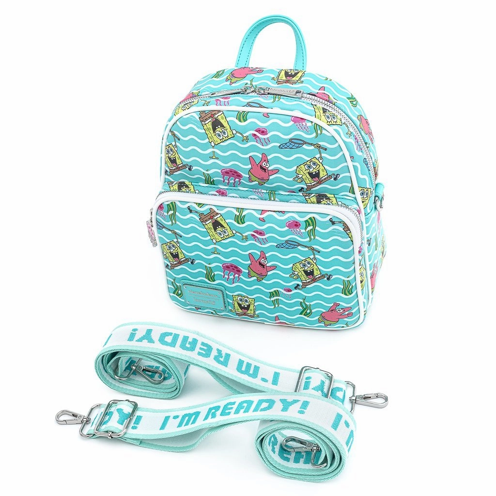 Loungefly X Nickelodeon Spongebob Jelly Fishing Convertible Mini Backpack