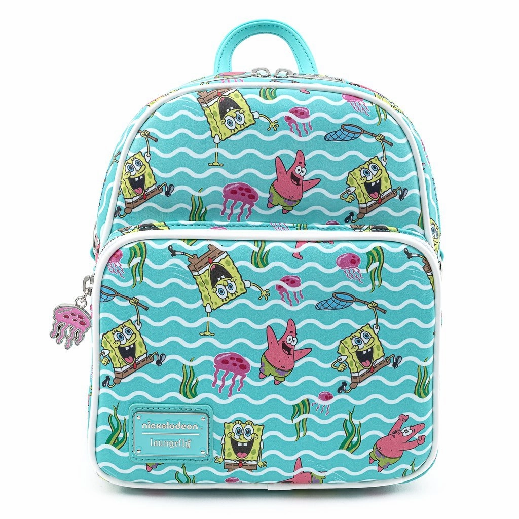 Loungefly X Nickelodeon Spongebob Jelly Fishing Convertible Mini Backpack