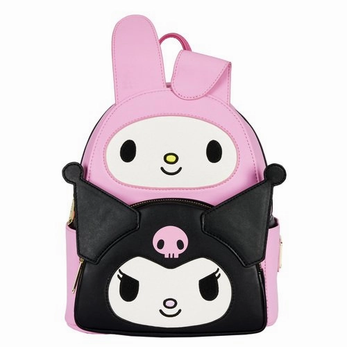 Loungefly x Sanrio My Melody and Kuromi Double Pocket Mini Backpack