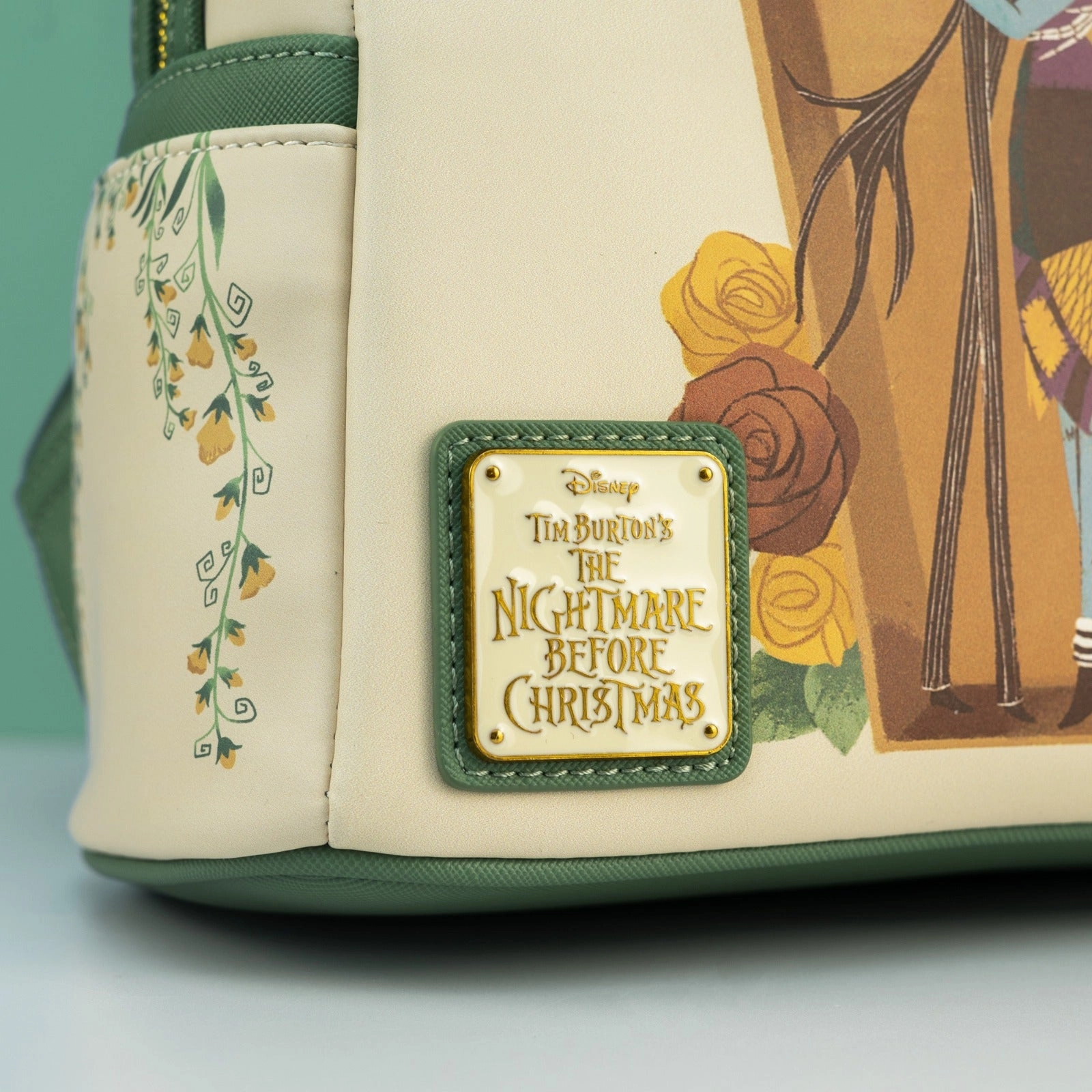 Loungefly x The Nightmare Before Christmas Floral Jack and Sally Coffin Mini Backpack