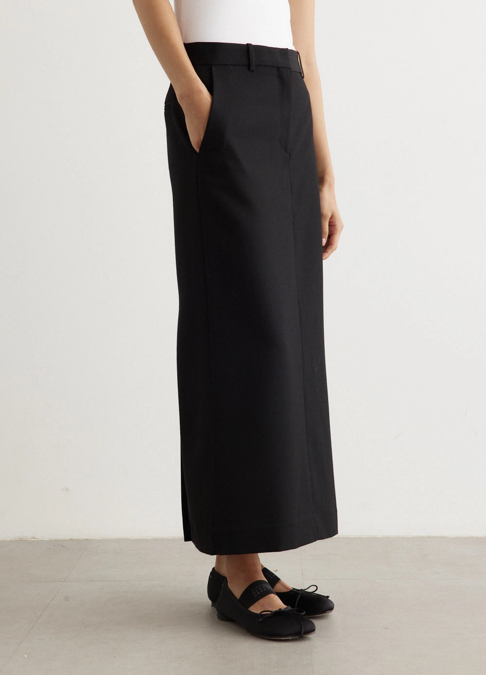Low-Waist Straight Skirt