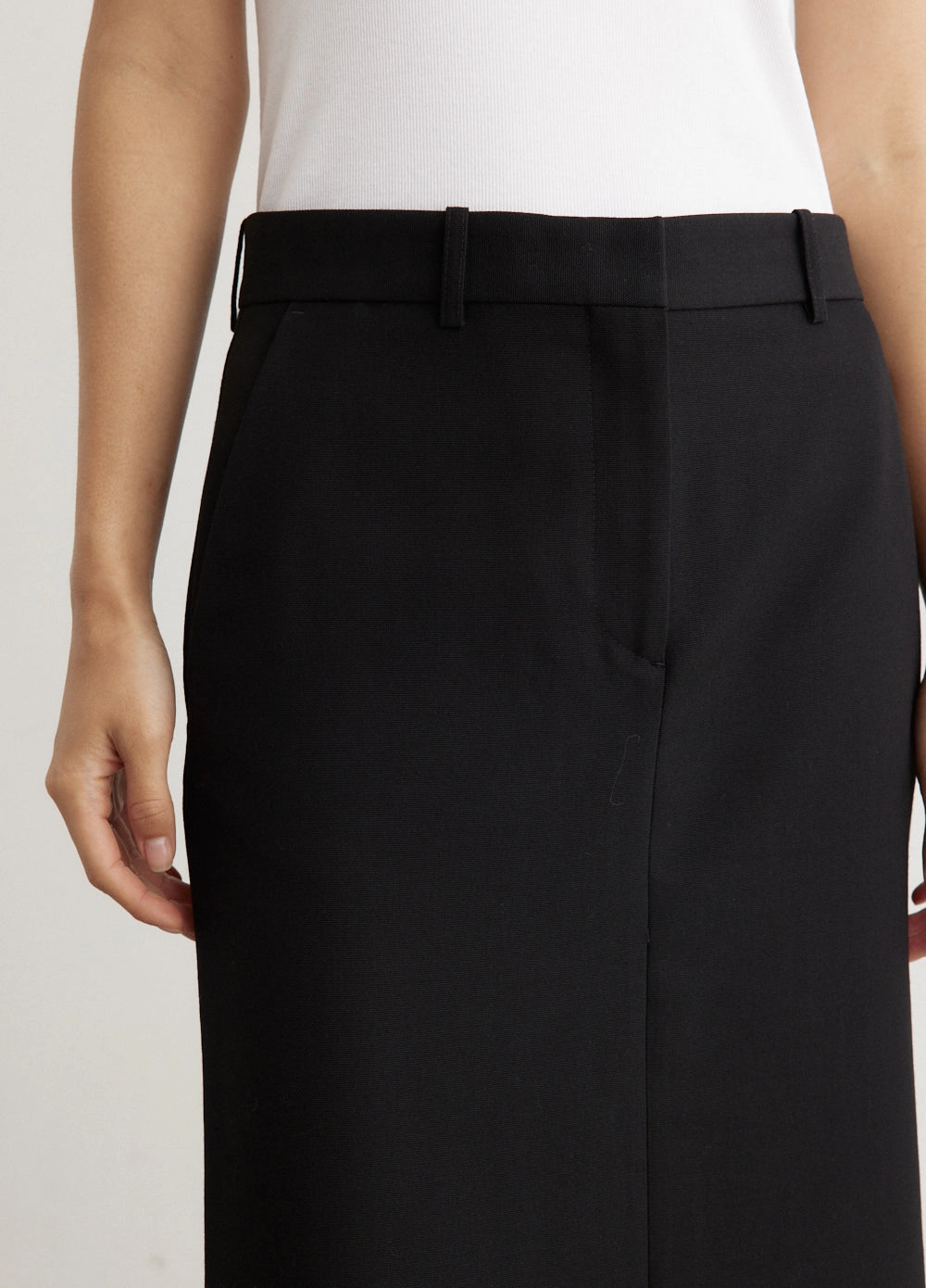 Low-Waist Straight Skirt