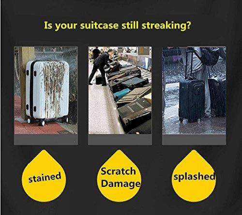 Luggage Protector Suitcase Cover PVC Waterproof Travel Suitcase Fits Most 20" to 30"(20")