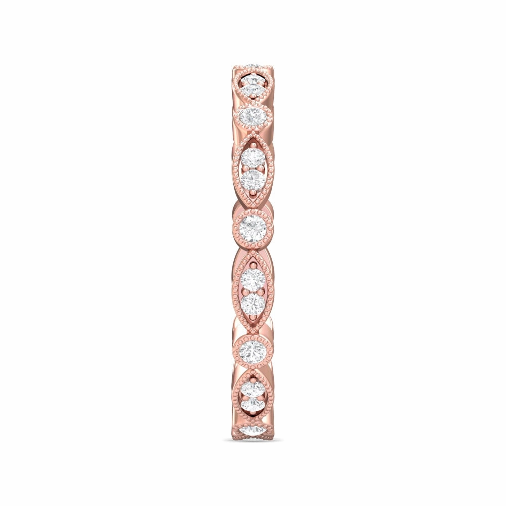 Martin Flyer 14k Rose Gold Diamond Eternity Band