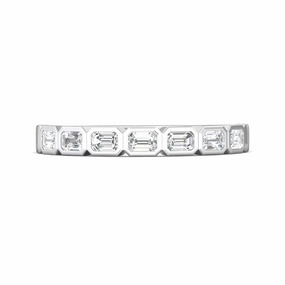 Martin Flyer Emerald-Cut Diamond Anniversary Band
