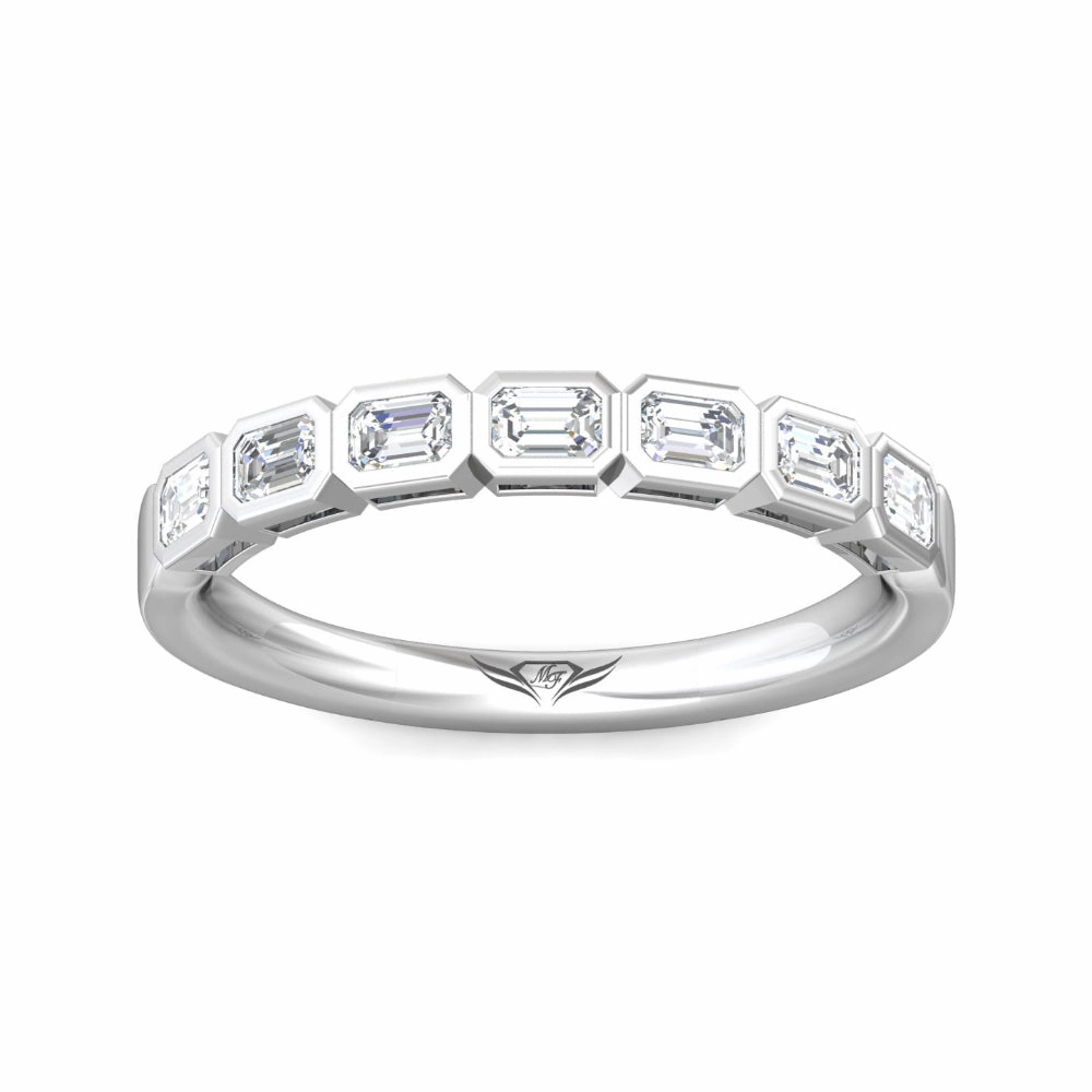 Martin Flyer Emerald-Cut Diamond Anniversary Band