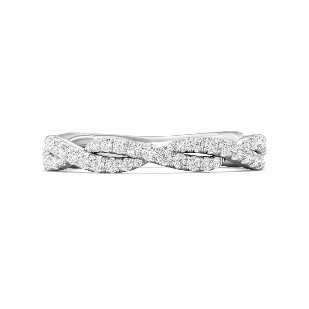 Martin Flyer Twist Diamond Wedding Band