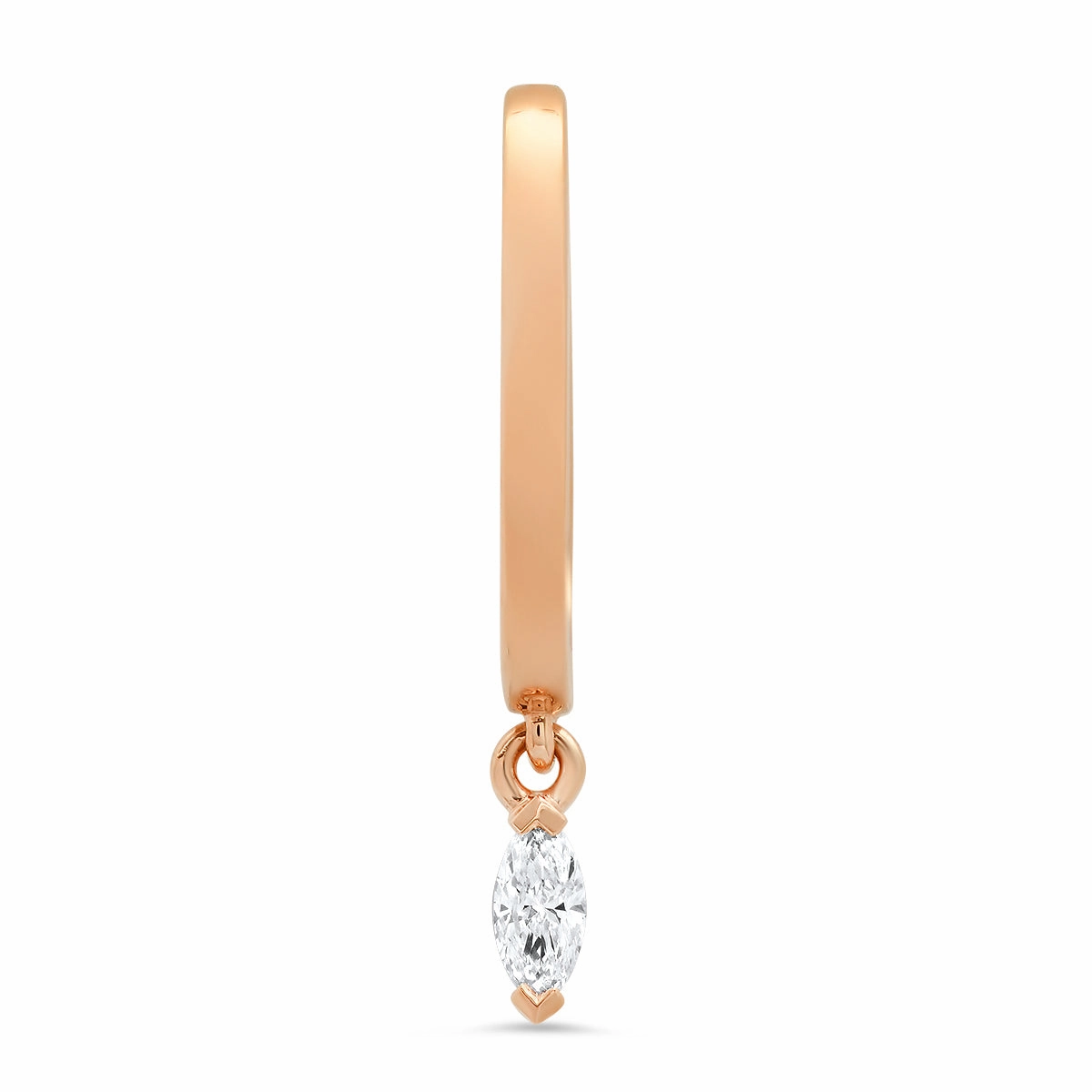 Medium Maasai Hoop with Marquise Drop White Diamond - Four Colors