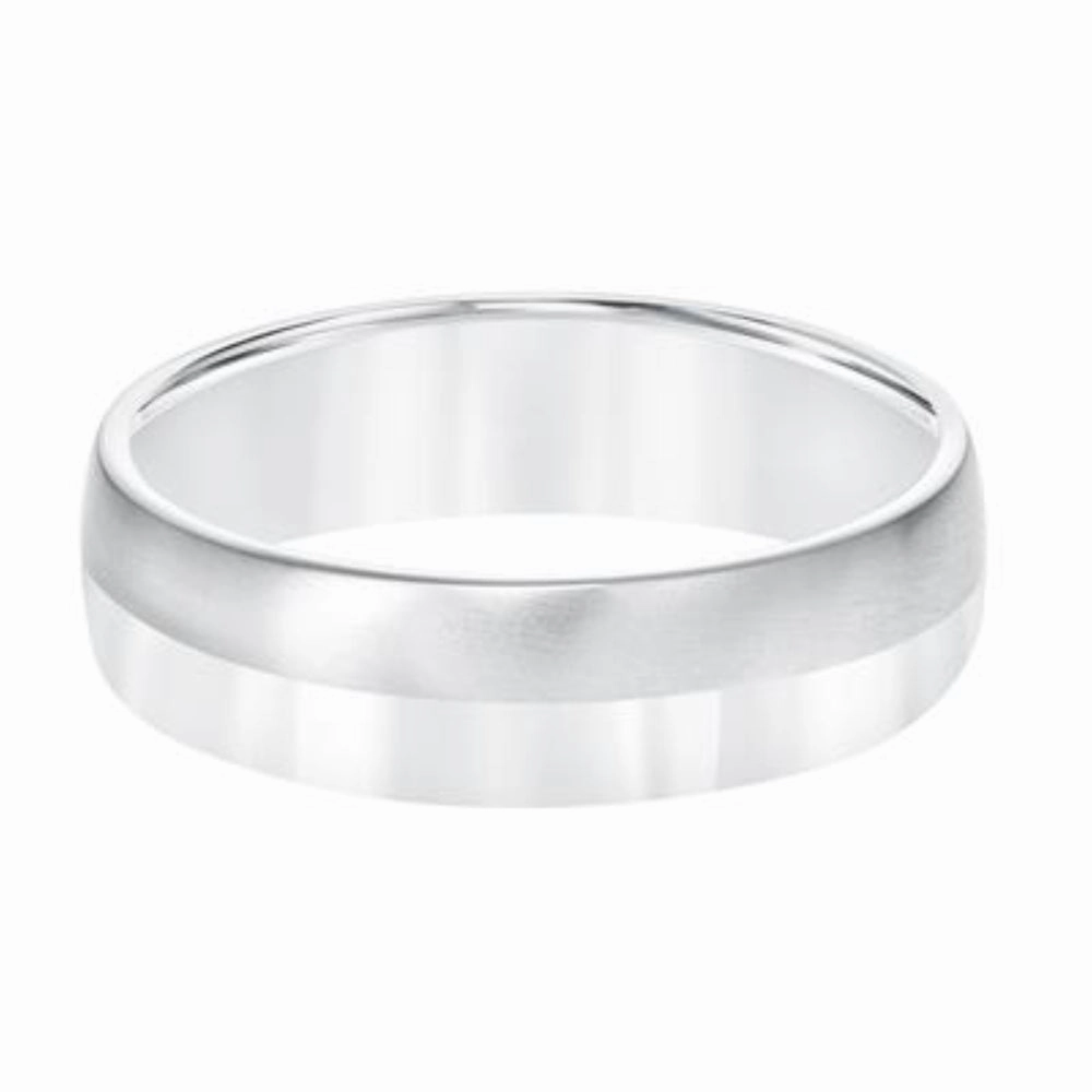 Men's 14k Low Dome Carved Wedding Band