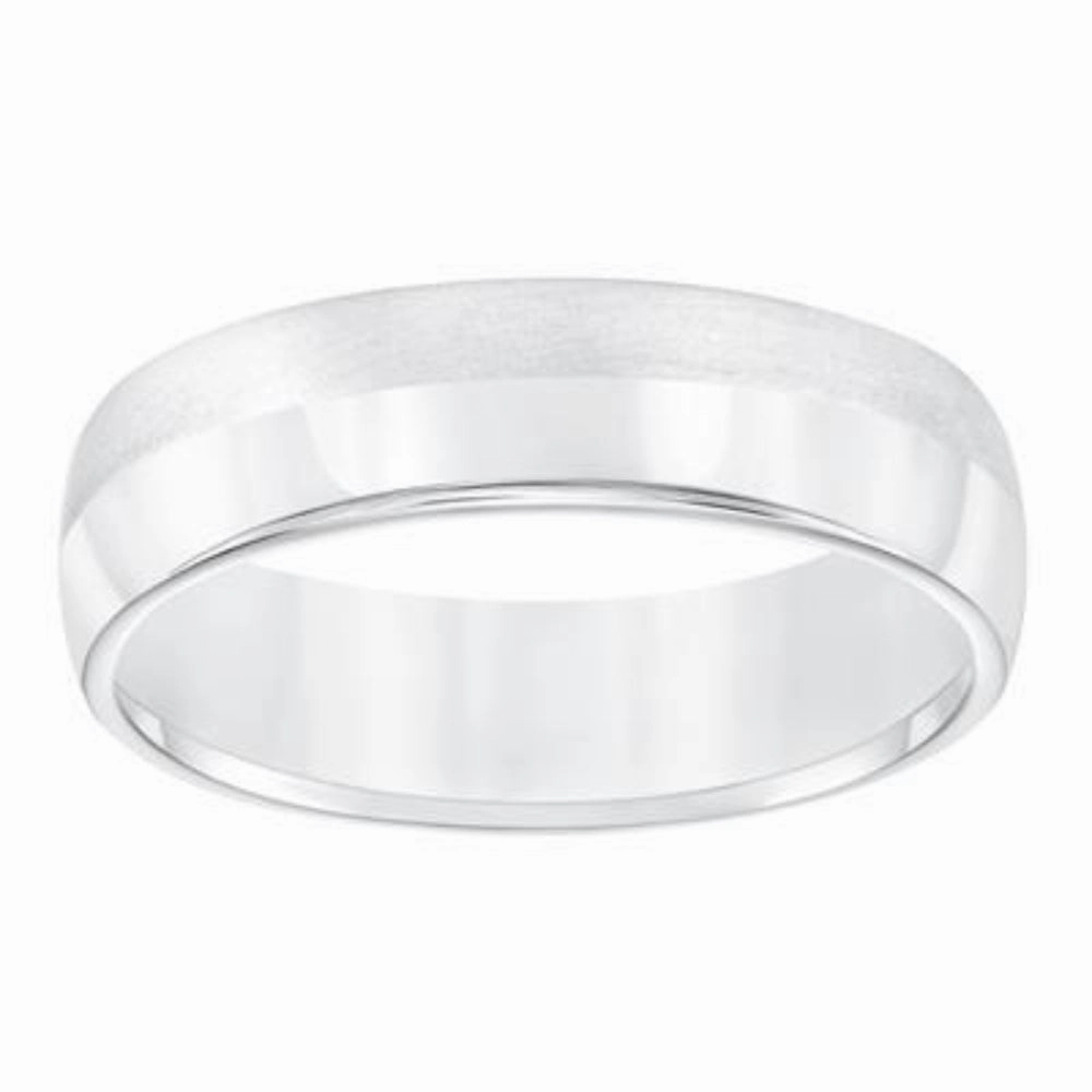 Men's 14k Low Dome Carved Wedding Band