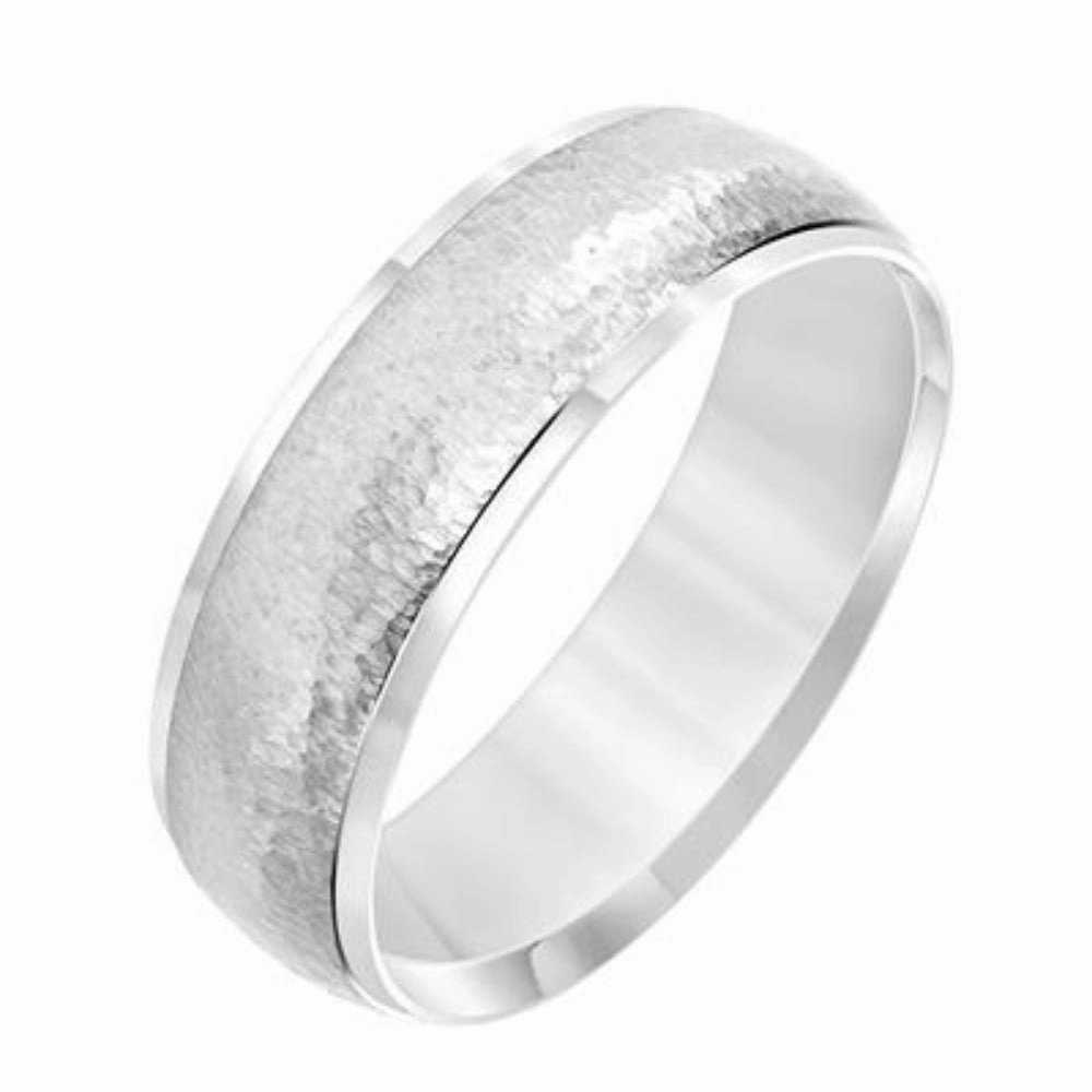 Men's 7mm Hammered Wedding Band