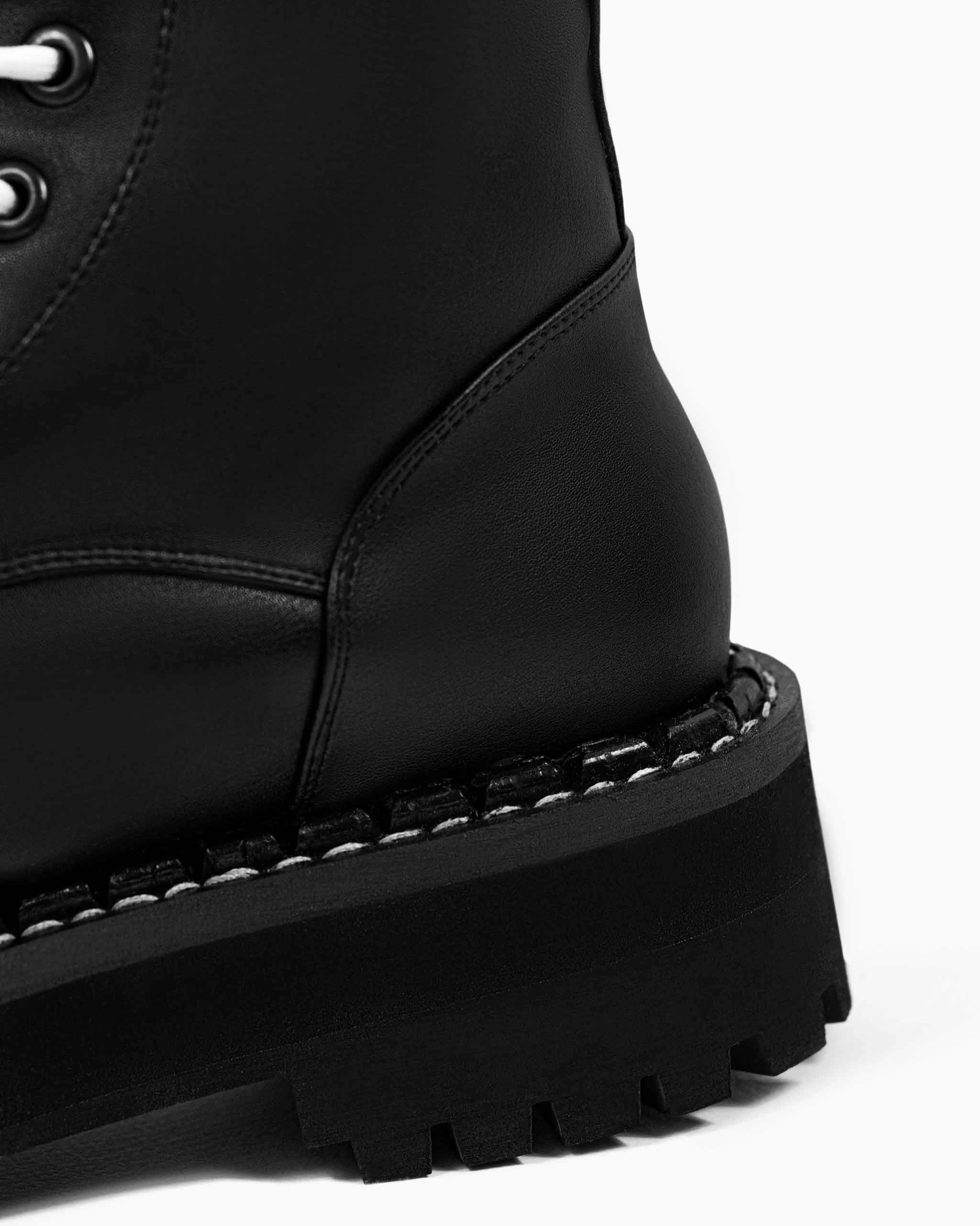 Men's Combat Workers Desserto? Cactus Leather Vegan Boots | Black