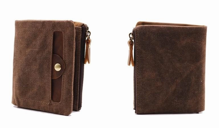 Mens Canvas Small Wallets for men Bifold Cool Men billfold Small Wallet