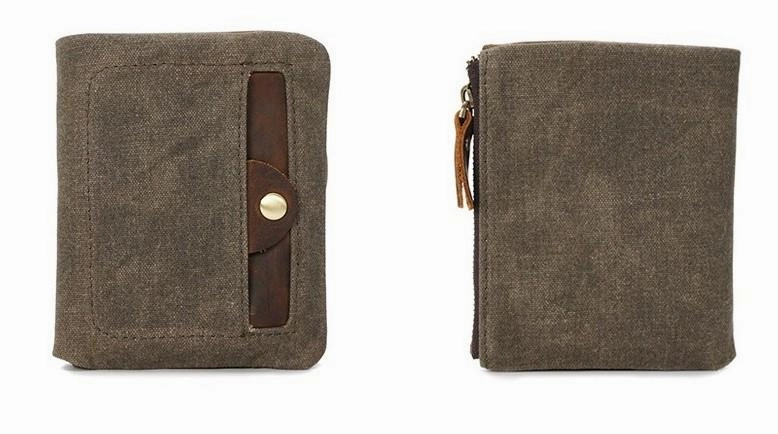 Mens Canvas Small Wallets for men Bifold Cool Men billfold Small Wallet