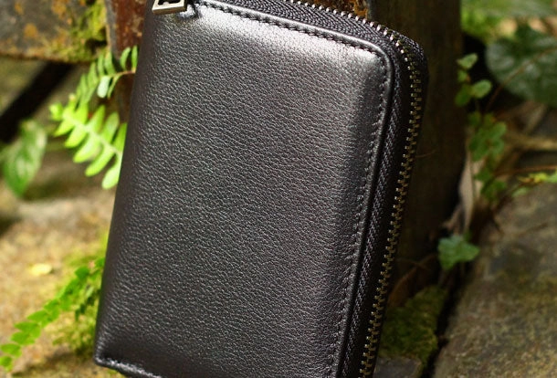 Mens Leather Wallet billfold Leather Wallet Small Slim Bifold Wallet For Men