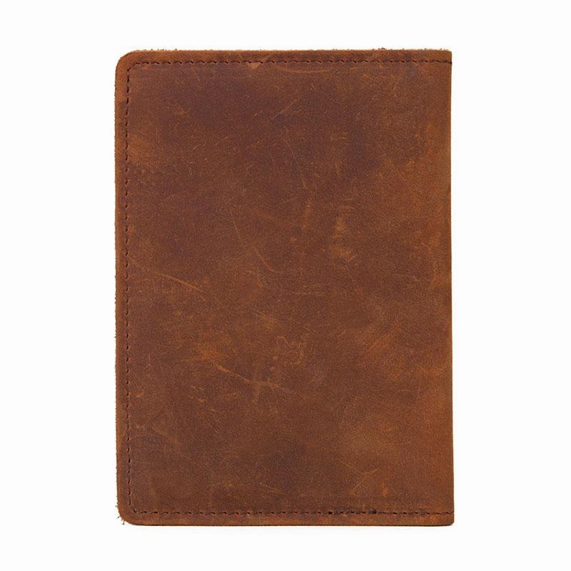 Mens Slim Leather Passport Wallet Bifold Long Passport Wallet Travel Wallet For Men
