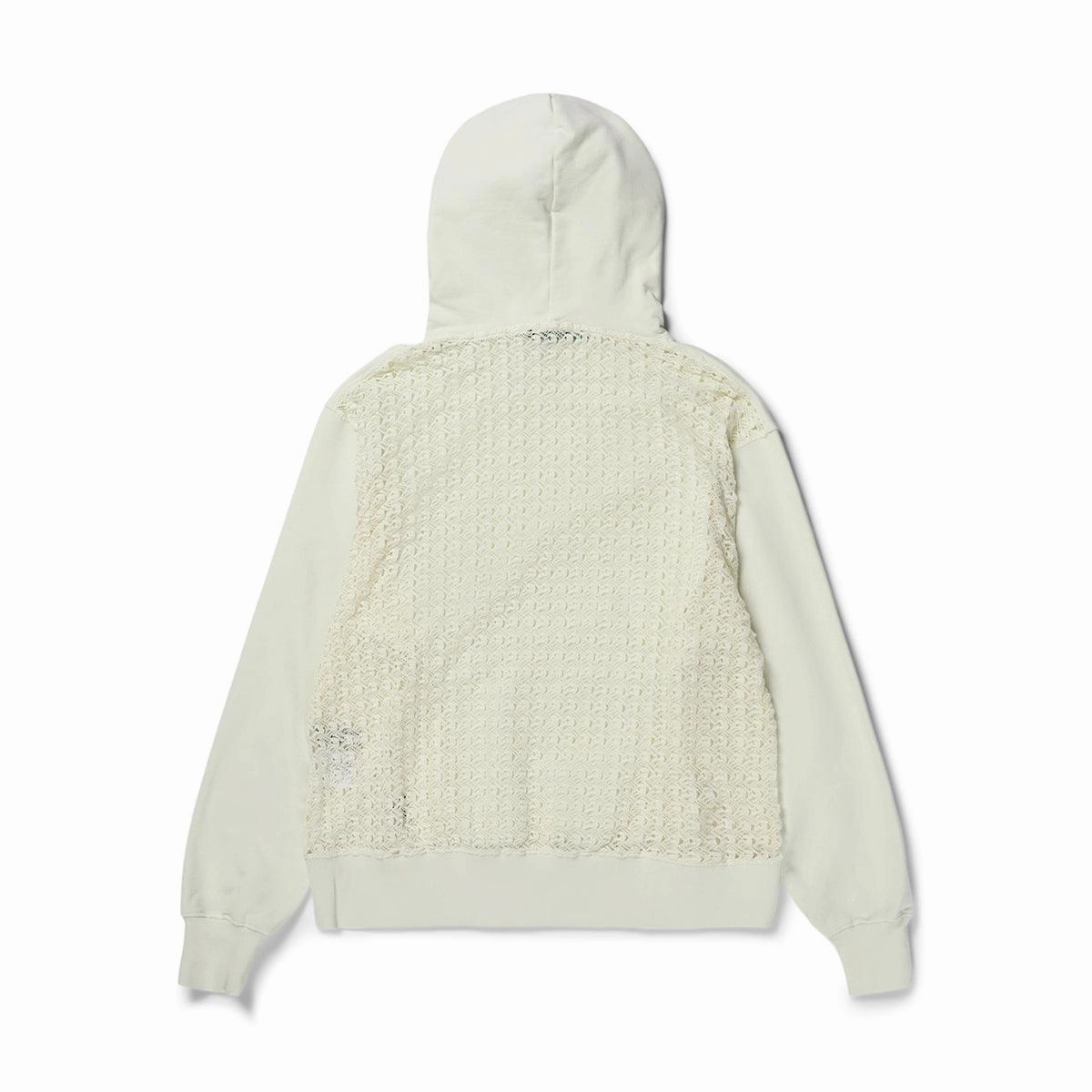 Mesh Panel Contrast Hoodie 'Ivory'