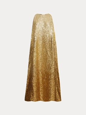 Metallic Ombr?? Sequin Embroidered Caftan