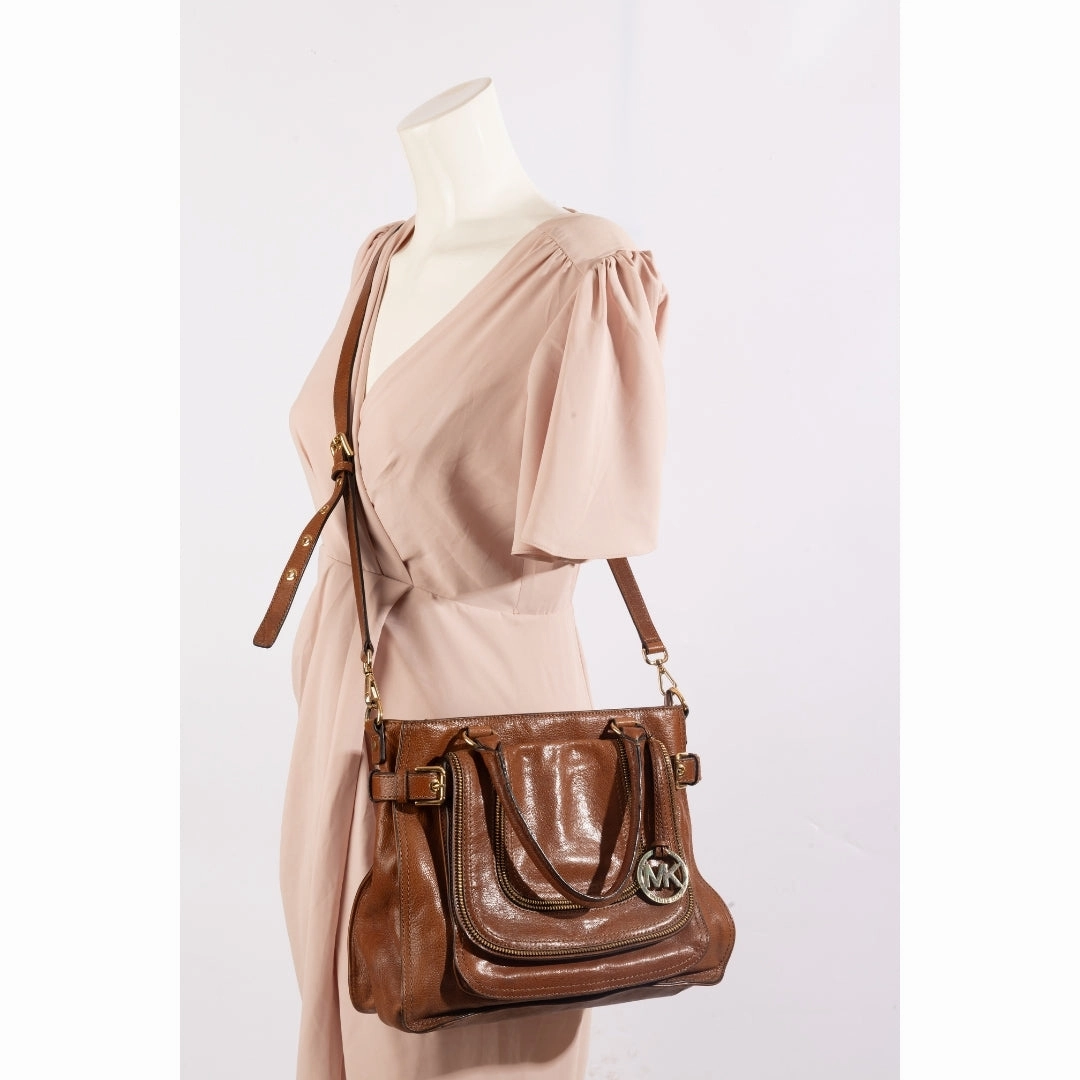 Michael Kors Naomi Dark Dune Tan Satchel
